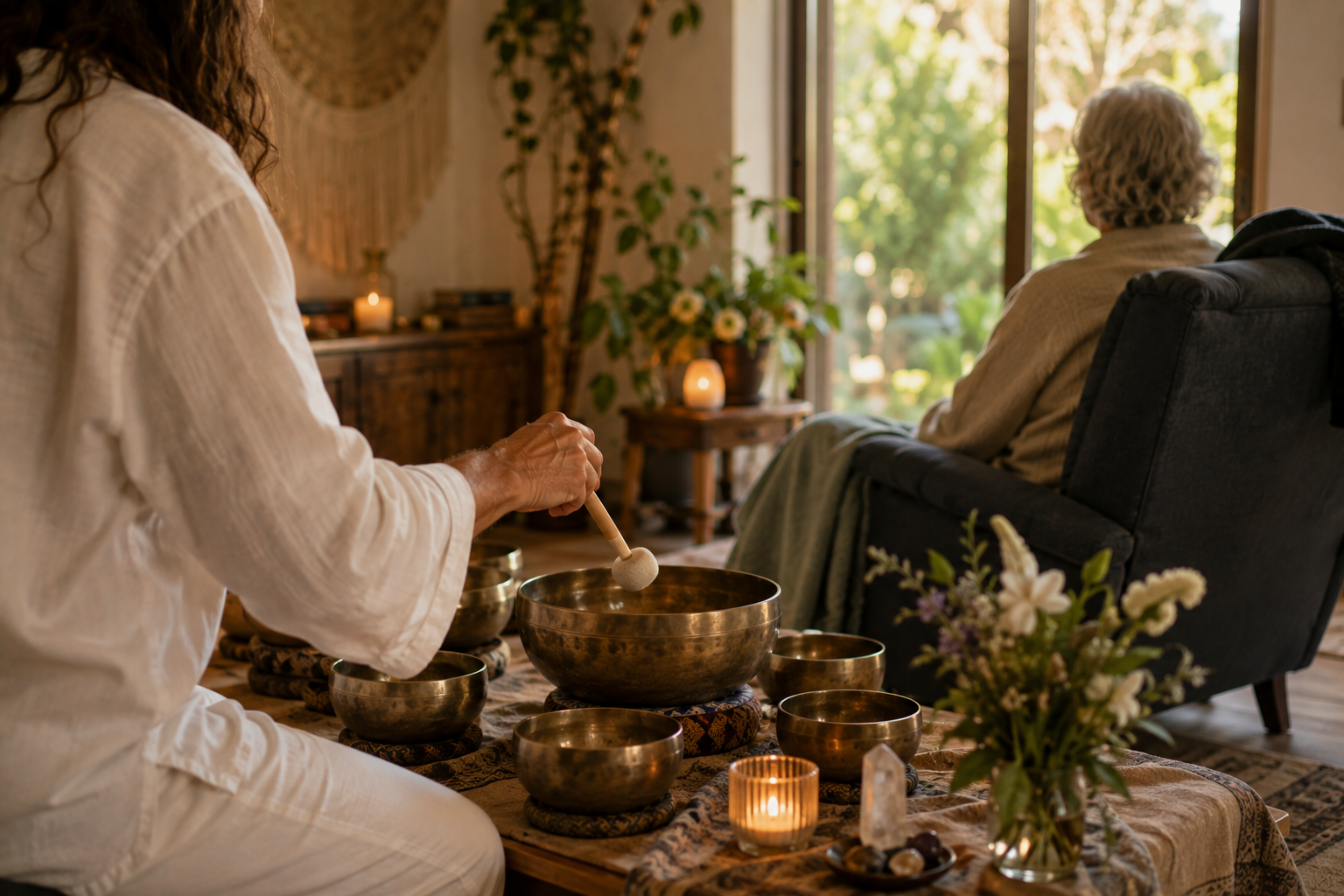 Sacred sound creating a peaceful atmosphere